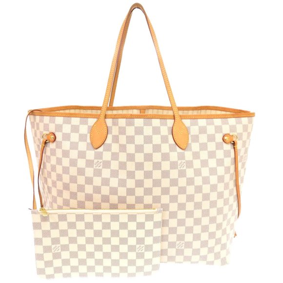 LOUIS VUITTON Handbags - Louis Vuitton Neverfull GM Damier Azur Tote Bag with Pouch N41360 LV 0289 LOU...